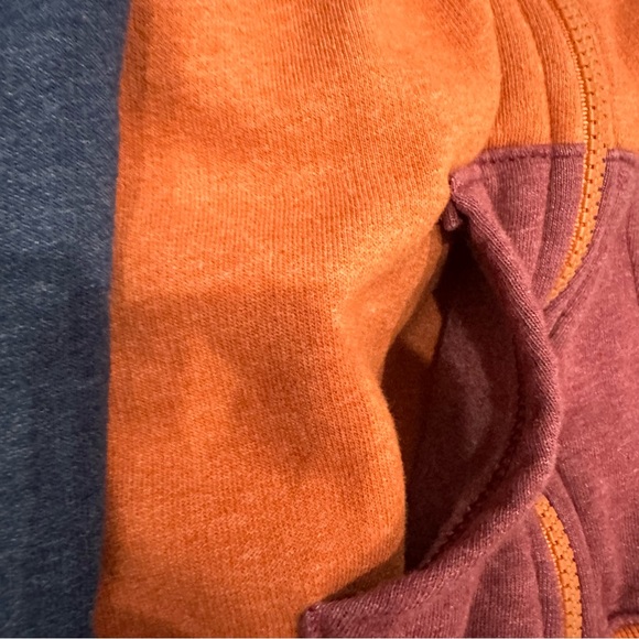 Toddlers Cat&Jack Orange and Navy Blue Hoodie - Picture 2 of 5
